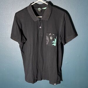 Diesel 55 DSL  Black Polo with Leaf Pocket